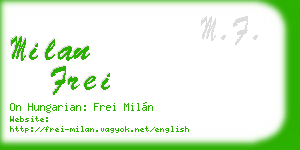 milan frei business card